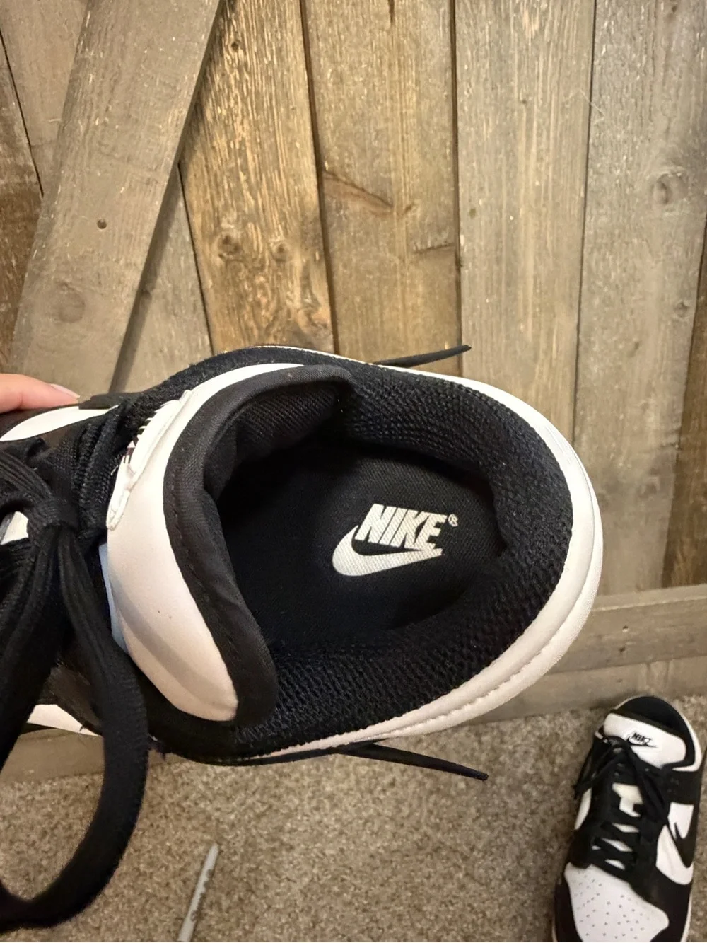 Nike Dunk Low Twist Panda Black White Leather Sneakers Size 9 DZ2794-001